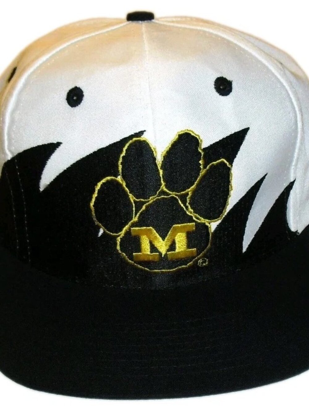 Missouri Tigers Shark Tooth Vintage 90s Logo 7 Mens Snapback hat Cap New Ncaa